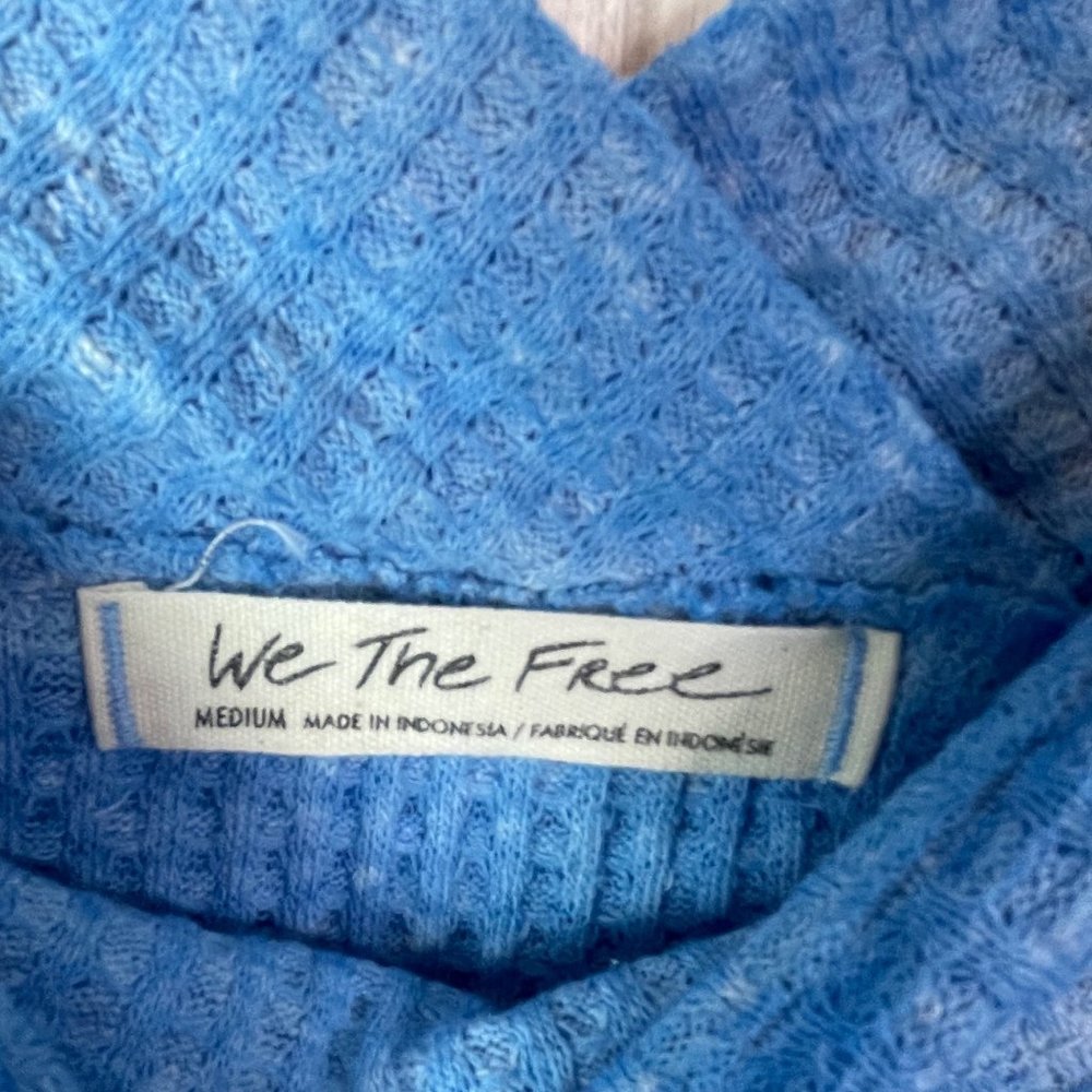 Free People We The Free Westend Thermal Top Blue Pockets Size M - Picture 7 of 7